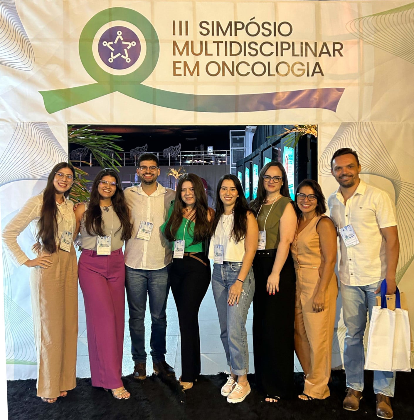 Parte da equipe do BioMol no evento